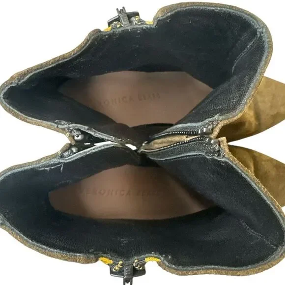 VERONICA BEARD Military Roxie Suede Boot in Brown - Picture 8 of 11